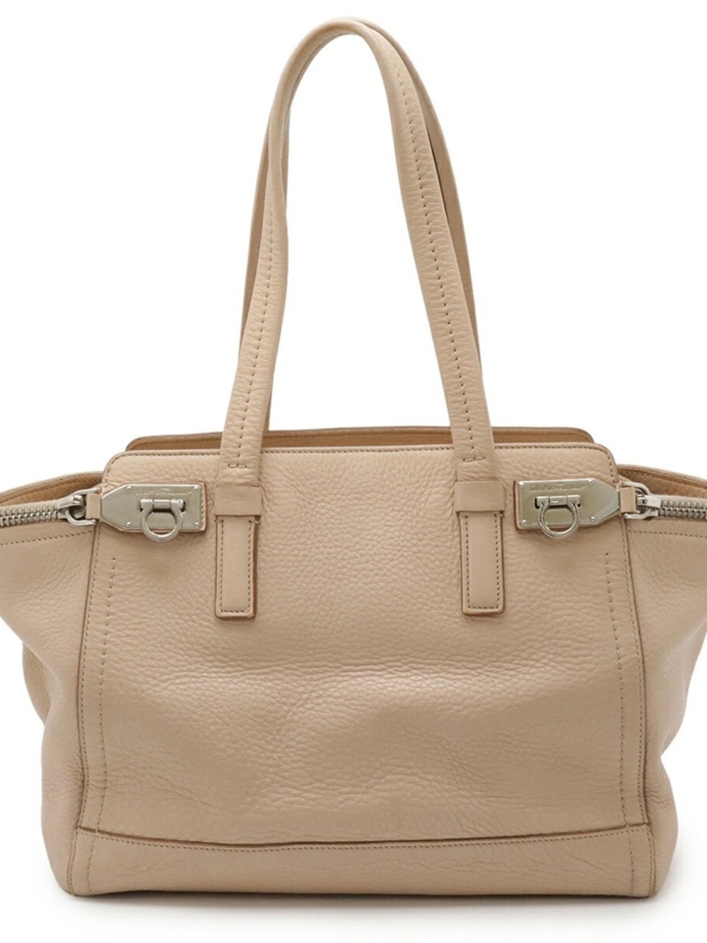Salvatore Ferragamo Verve Beige Tote Bag